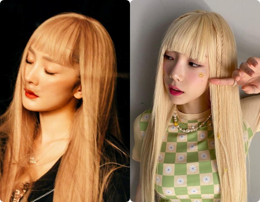 34 tuổi mới thử tóc vàng, mái ngố: Dương Mịch giống Taeyeon như tạc-10