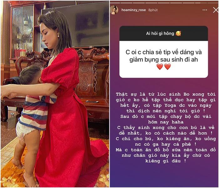 Hòa Minzy về dáng thần tốc sau sinh là nhờ hoàn toàn vào bé Bo-1