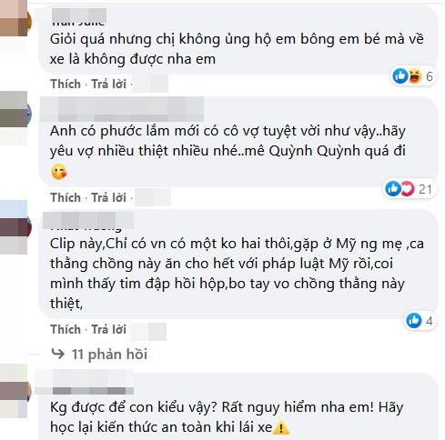 Vợ Lê Dương Bảo Lâm bị chỉ trích để con ngồi ghế lái ô tô-5