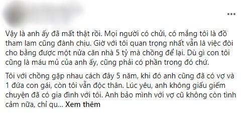 Chồng người ta vừa mất, tôi dù là tiểu tam sẽ vẫn đòi chia nhà bằng được-1