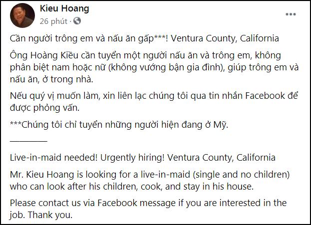 Hoàng Kiều tuyển giúp việc mãi chưa được, Ngọc Trinh bị réo tên-1