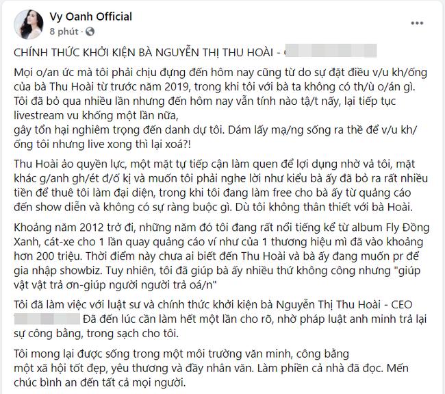 Thu Hoài có hành động âm thầm khi bị Vy Oanh tuyên bố kiện-2