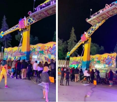 Rụng rời chứng kiến cảnh nhiều người bị mắc kẹt trên vòng quay tử thần-1