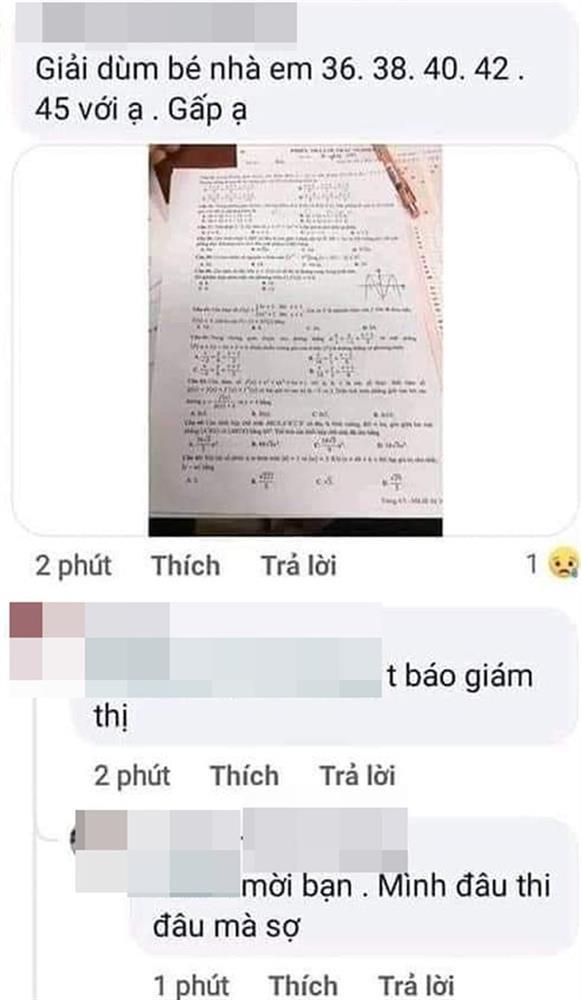 Thông tin mới nhất vụ thí sinh lén chụp đề Toán gửi ra ngoài nhờ người làm-1