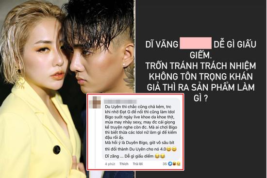 Du Uyên khịa Đạt G 'zĩ zãng zơ záy' liền bị tung clip 'khoe thịt một thời Bigo'