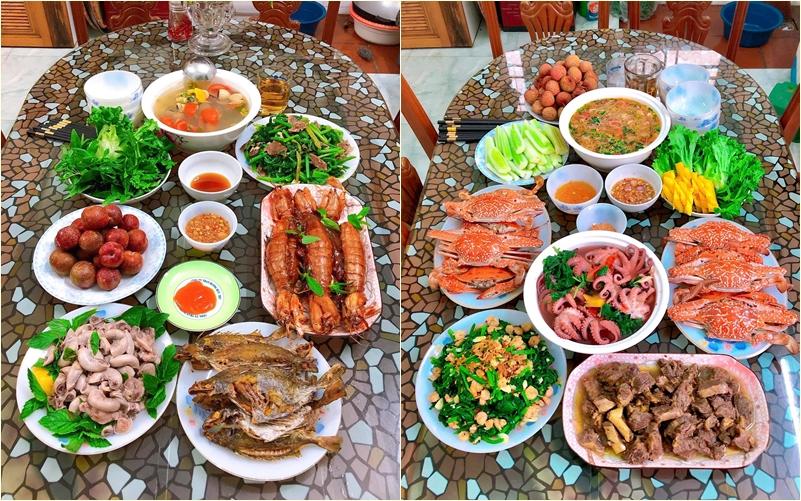 Bữa cơm ú ụ hải sản của dân miền biển, nhìn vào là biết có điều kiện-2