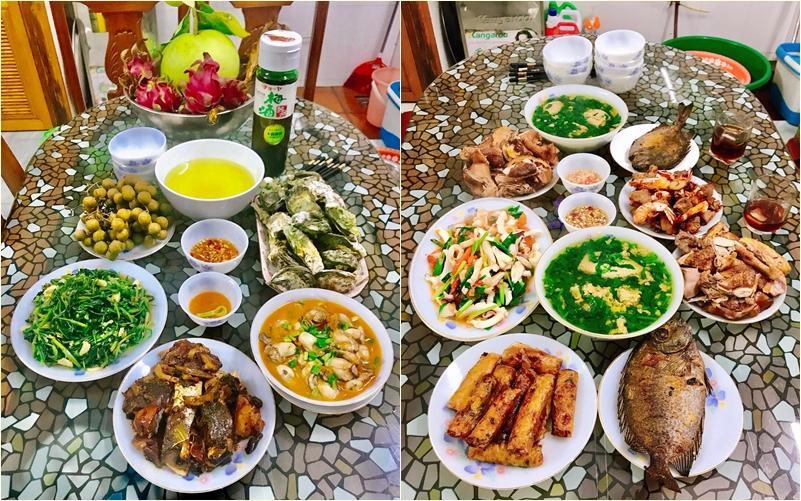 Bữa cơm ú ụ hải sản của dân miền biển, nhìn vào là biết có điều kiện-6