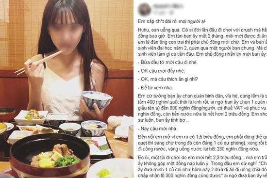 Thanh niên hẹn hò buổi đầu hết hơn 2 củ, crush lờ luôn chuyện chia tiền