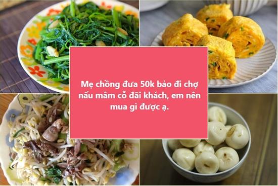 Cầm 50k đi chợ, con dâu nấu đầy ặc món ngon 'dằn mặt' mẹ chồng