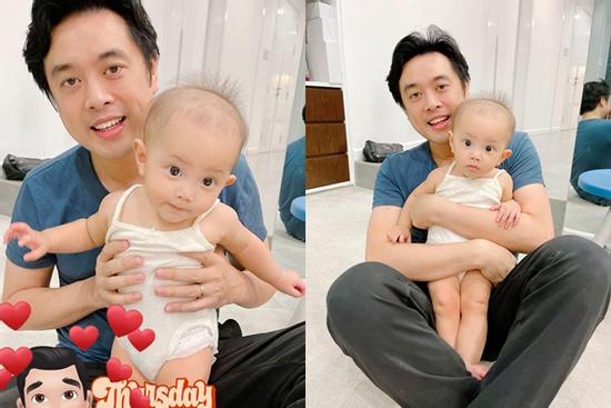 Con gái Hồ Ngọc Hà biểu cảm cưng xỉu khi 'bố chồng tương lai' bế