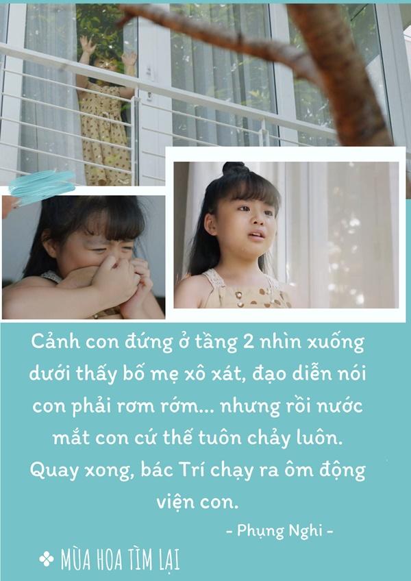 Bé Ngân Mùa Hoa Tìm Lại tiết lộ cảnh quay đặc biệt, đạo diễn phải ôm động viên-4