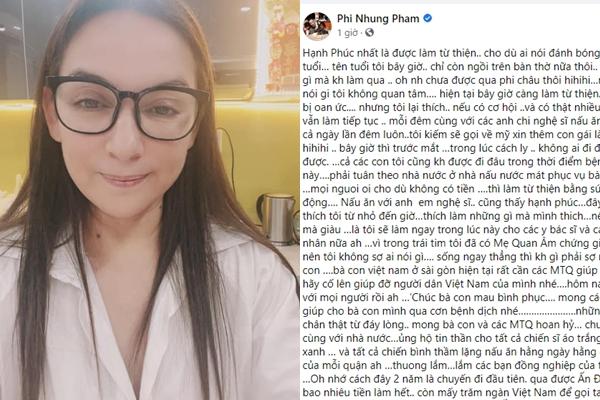 Phi Nhung ngay thẳng không sợ gì, sao phải sửa 22 lần status từ thiện?-5