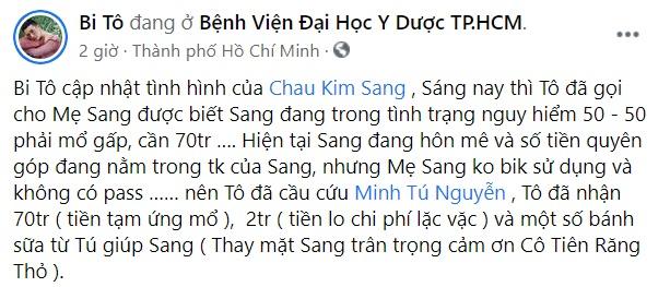 Châu Kim Sang hôn mê, chân tay lạnh ngắt, cần mổ khẩn cấp-1