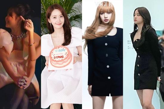 Jennie, Lisa 'đụng' váy tiểu thư với Yoona, Âu Dương Na Na: Ai đẹp hơn?