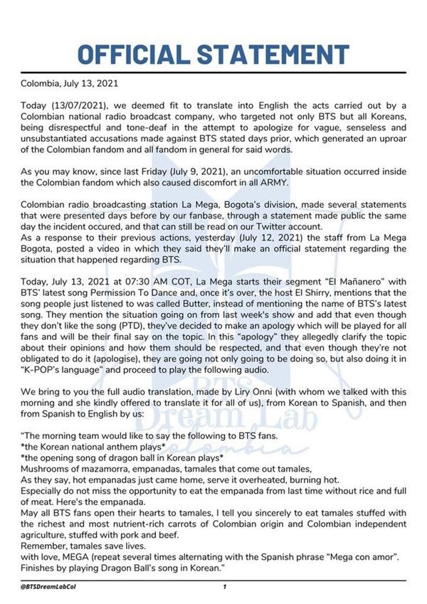 Chương trình radio tại Colombia nhận gạch đá vì nói BTS dùng tiền để mua thành công-6