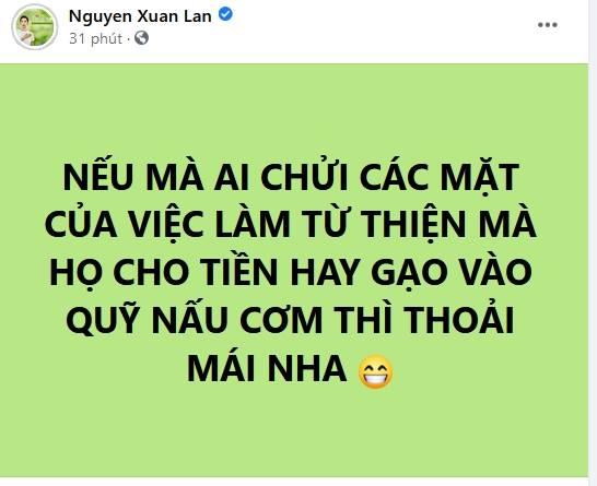 Được hỏi chuyện Hoài Linh từ thiện, Xuân Lan đáp lên phường-2