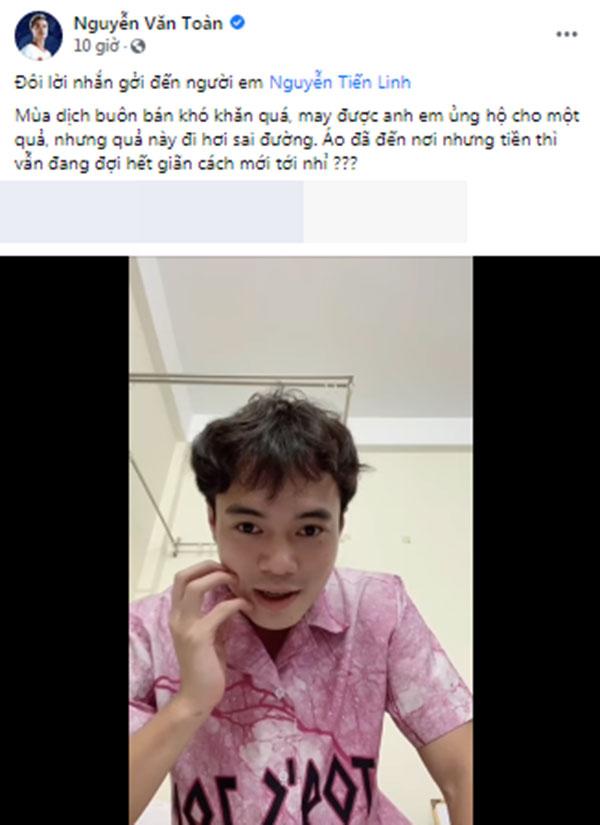 Văn Toàn đòi nợ mùa dịch, Tiến Linh còm câu mặn mòi nhận 2,4k like-1