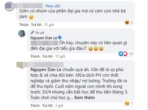 Đan Lê bị nhận xét giàu mà ki khi càm ràm chuyện học phí của con-4