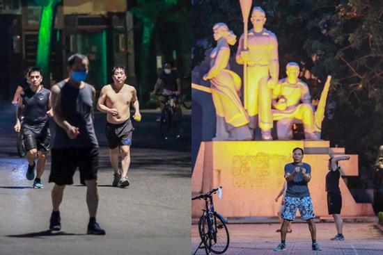 'Né' lực lượng chức năng, người dân Thủ đô rủ nhau tập thể dục lúc 3h sáng