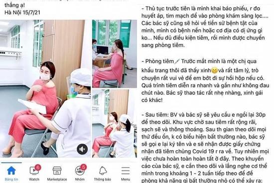 Thêm 1 cô gái khoe được ưu tiên tiêm vaccine Covid-19 nhờ 'người anh'