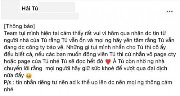 Xôn xao bài đăng Hải Tú vẫn ổn, được công ty Sơn Tùng bảo vệ-1