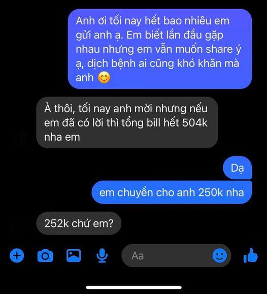 Ngỏ ý muốn chia tiền lần đầu hẹn hò, cô gái nhận câu trả lời hóa đá-1