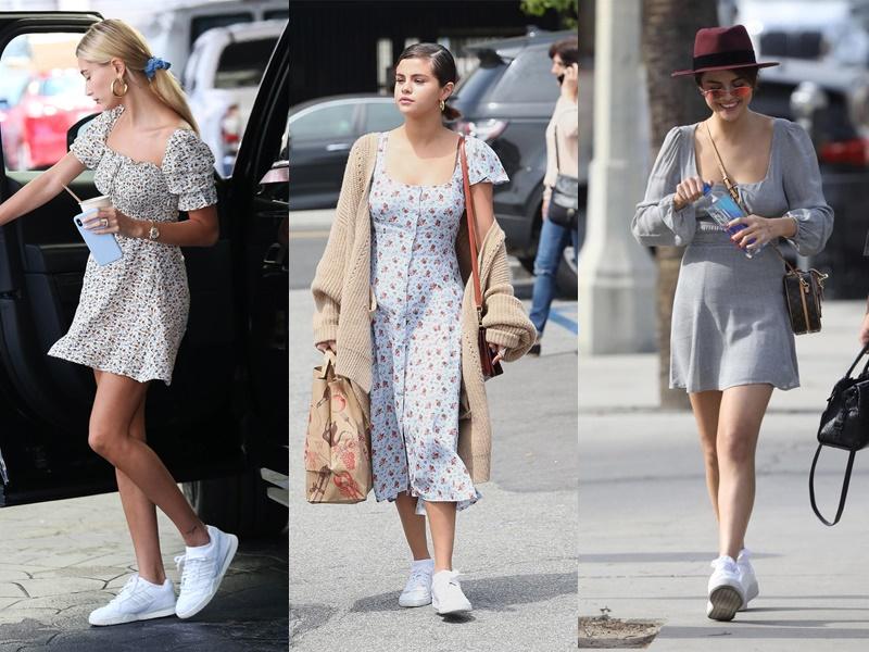 Gu yêu giống nhau, Hailey Bieber - Selena Gomez còn chung gu ăn mặc-1