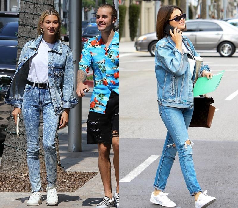 Gu yêu giống nhau, Hailey Bieber - Selena Gomez còn chung gu ăn mặc-5