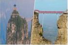 Đài ngắm cảnh chơi vơi trên núi cao ở Trung Quốc