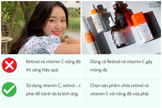 5 sai lầm khi sử dụng retinol và vitamin C khiến da sạm nám và lão hóa