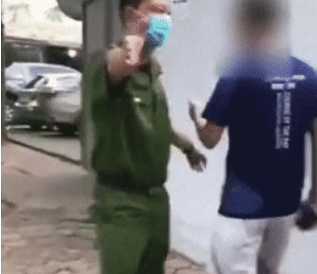 Chạy bộ không đeo khẩu trang, người đàn ông không chịu bị xử phạt-1