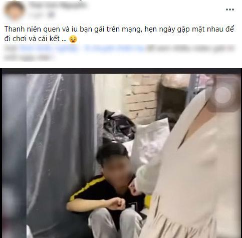 Yêu qua mạng, thanh niên co rúm khóc như mưa ngày gặp crush-1