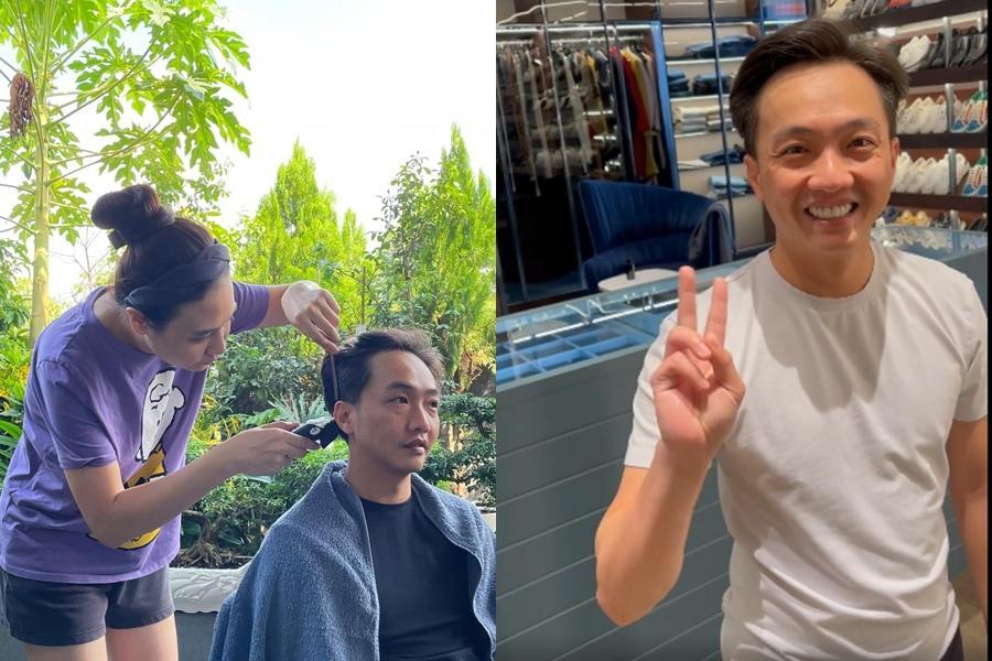 Sao Việt cắt tóc cho chồng mùa dịch: Những cái kết hú hồn-9