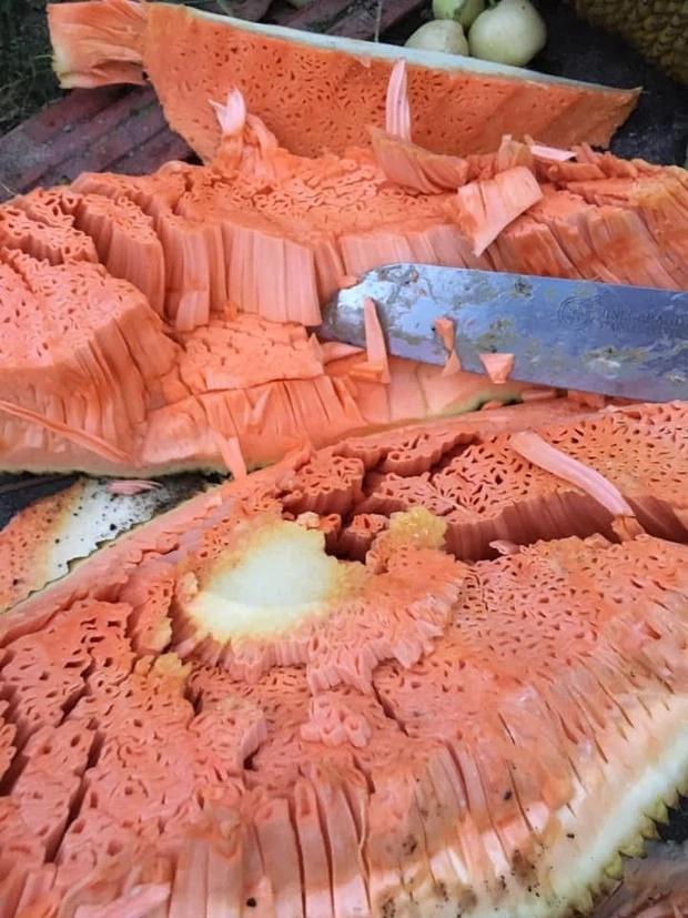 Tưởng mua được trái mít ngon, xẻ ra mới tá hỏa vì cảnh tượng siêu đột biến-1