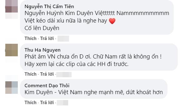 Kim Duyên bị chê cách hô Việt Nam khi luyện thi Miss Universe-2