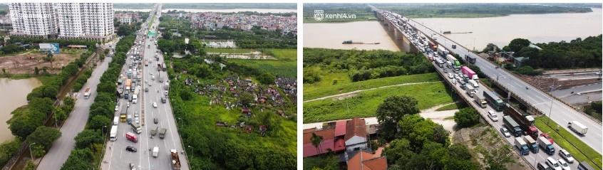 Ảnh: Cửa ngõ Hà Nội ùn tắc ngày đầu giãn cách, hàng loạt phương tiện quay đầu-15