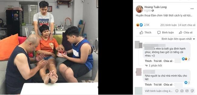 Bức ảnh mùa giãn cách: Mẹ là hoàng hậu được 3 người đàn ông phục tùng-1