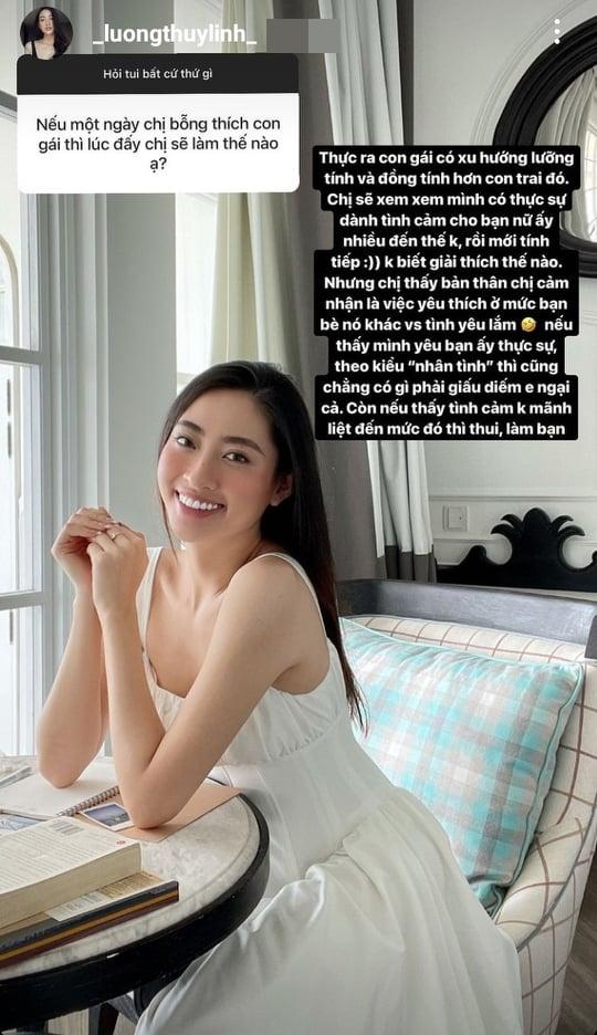 Hoa hậu Lương Thùy Linh được hỏi chuyện yêu đương nữ giới-2