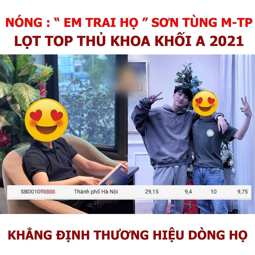 Em trai họ Sơn Tùng M-TP lọt top điểm cao nhất khối A1 kỳ thi năm nay?-1