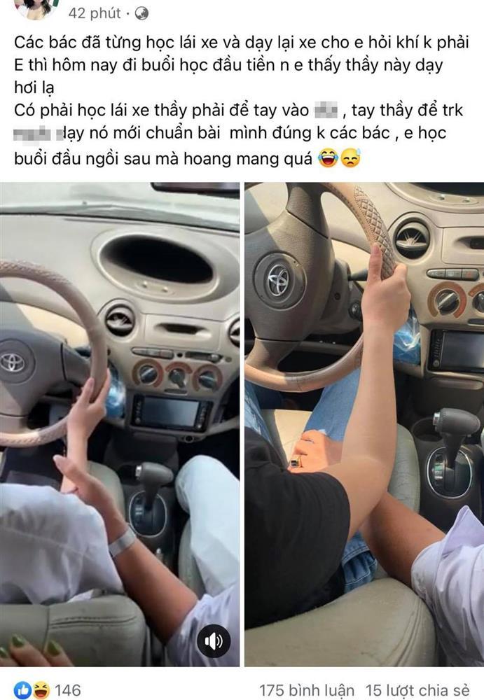 Thầy giáo động chạm vùng nhạy cảm của học viên nữ trong lúc dạy lái xe-1