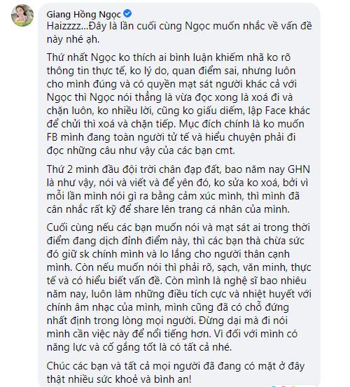 Giang Hồng Ngọc quyết không xóa status phản đối Dũng Khùng-5