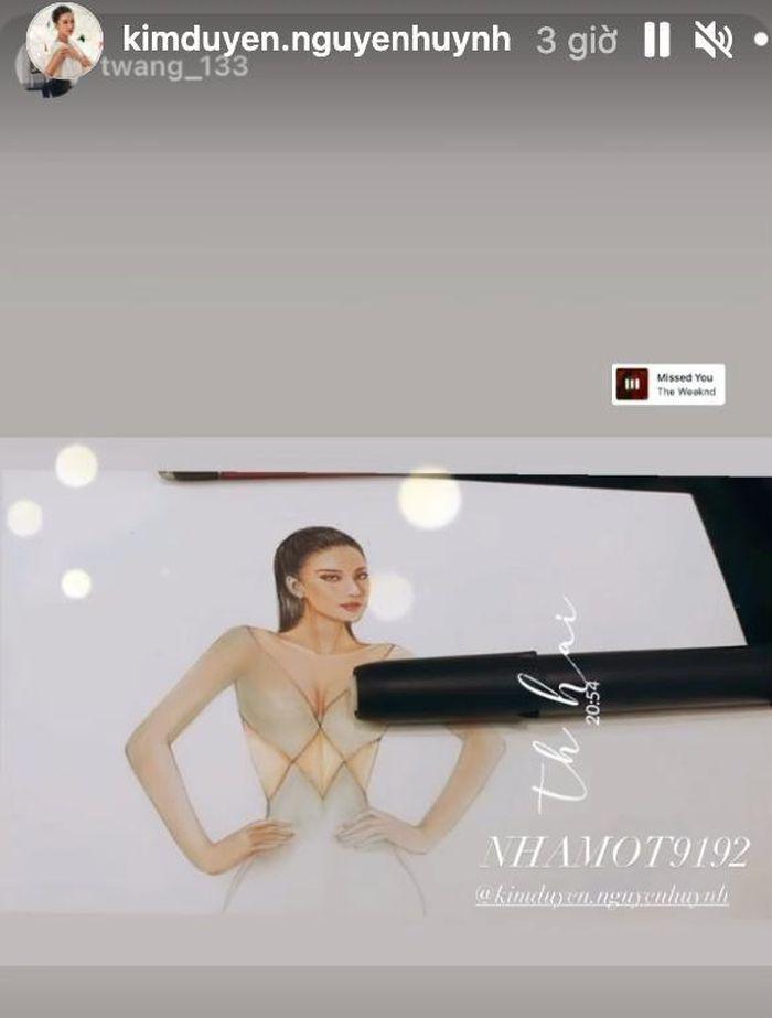 Sau Đỗ Thị Hà, Kim Duyên hé lộ váy dạ hội chinh chiến Miss Universe-6