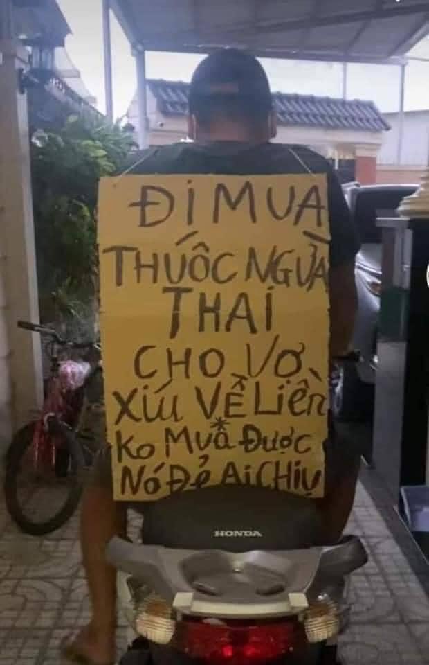 Mùa dịch mà phải ra đường, chồng trình bày lý do cười rơi răng-1