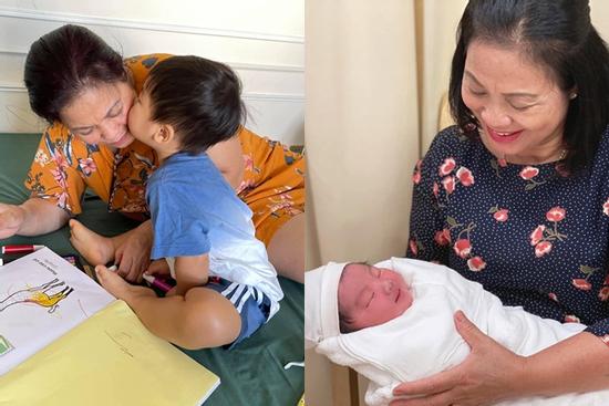 Con trai Hòa Minzy bên bà nội quyền lực, được cưng hết nấc