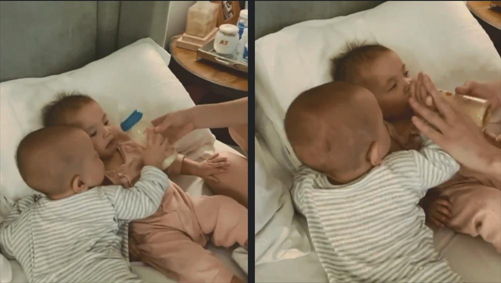 Lý do cặp sinh đôi nhà Hồ Ngọc Hà ngày càng lệch size nhau-4