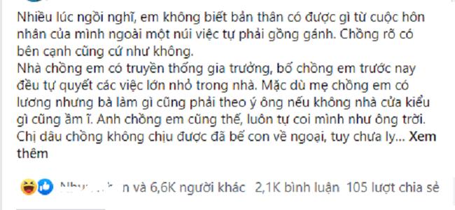 Vợ ốm quặt quẹo, chồng quát không làm được thì nhịn-1