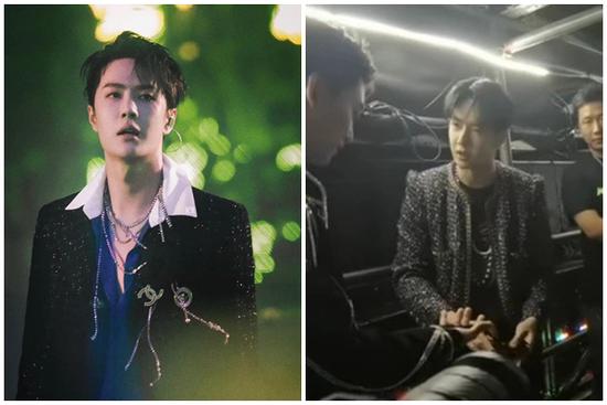 Vương Nhất Bác nấp sau 'cánh gà' để làm... ảo thuật!