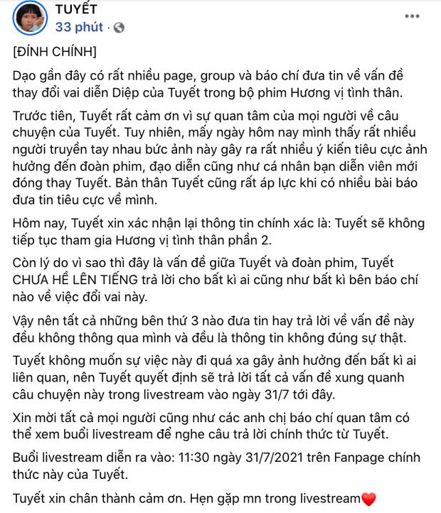 Ánh Tuyết lên tiếng về tin đồn bị ê-kíp Hương Vị Tình Thân bóc lột-1