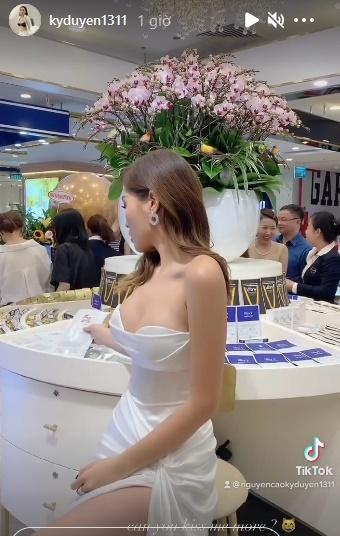 Kỳ Duyên diện đầm chật ních khiến vòng 1 khủng như muốn sổ lồng-3