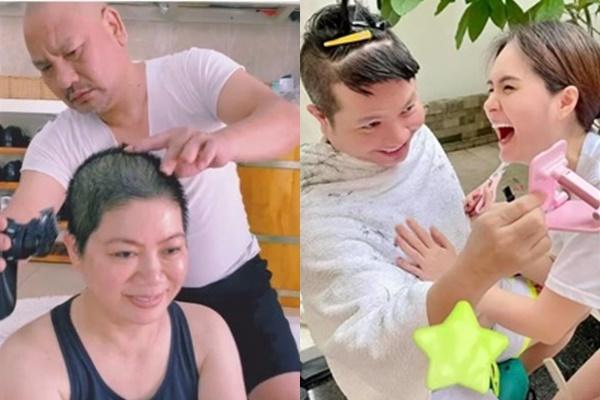 Hằng Túi cắt tóc cho chồng, nhìn kết quả cười muốn ngã ngửa-11